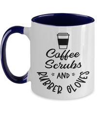 Load image into Gallery viewer, Coffee Scrubs Rubber Gloves01 LPN RN ARNP Nurse Two Tone Ceramic Mug Drinkware - CrazyFamilyLove