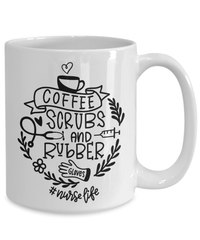 Load image into Gallery viewer, Coffee Scrubs Rubber Gloves02 LPN RN ARNP Nurse Practitioner Tea Mug Drinkware - CrazyFamilyLove
