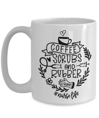 Load image into Gallery viewer, Coffee Scrubs Rubber Gloves02 LPN RN ARNP Nurse Practitioner Tea Mug Drinkware - CrazyFamilyLove