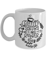 Load image into Gallery viewer, Coffee Scrubs Rubber Gloves02 LPN RN ARNP Nurse Practitioner Tea Mug Drinkware - CrazyFamilyLove