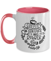 Load image into Gallery viewer, Coffee Scrubs Rubber Gloves02 LPN RN ARNP Nurse Two Tone Ceramic Mug Drinkware - CrazyFamilyLove