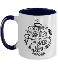 Load image into Gallery viewer, Coffee Scrubs Rubber Gloves02 LPN RN ARNP Nurse Two Tone Ceramic Mug Drinkware - CrazyFamilyLove