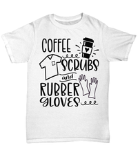 Load image into Gallery viewer, Coffee Scrubs Rubber Gloves03 LPN RN ARNP Nurse Cotton Short Sleeve Shirt tshirt - CrazyFamilyLove