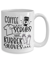 Load image into Gallery viewer, Coffee Scrubs Rubber Gloves03 LPN RN ARNP Nurse Practitioner Tea Mug Drinkware - CrazyFamilyLove