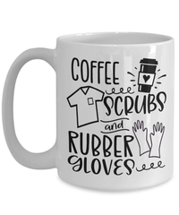 Load image into Gallery viewer, Coffee Scrubs Rubber Gloves03 LPN RN ARNP Nurse Practitioner Tea Mug Drinkware - CrazyFamilyLove