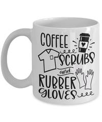 Load image into Gallery viewer, Coffee Scrubs Rubber Gloves03 LPN RN ARNP Nurse Practitioner Tea Mug Drinkware - CrazyFamilyLove