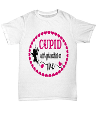 Load image into Gallery viewer, Cupid Ain't Got Nothing Valentine Day Gift for Him Her Graphic Cotton Shirt - CrazyFamilyLove