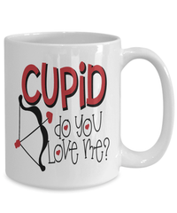Load image into Gallery viewer, Cupid Do You Love Me Valentine Day Coffee Tea Mug Gift For Him Her Drinkware - CrazyFamilyLove