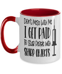 Load image into Gallery viewer, Don't Mess With Me LPN RN ARNP Nurse Practitioner Two Tone Coffee Mug Drinkware - CrazyFamilyLove