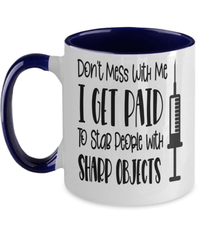 Load image into Gallery viewer, Don't Mess With Me LPN RN ARNP Nurse Practitioner Two Tone Coffee Mug Drinkware - CrazyFamilyLove