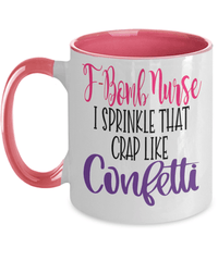 Load image into Gallery viewer, F-Bomb LPN RN ARNP Nurse Two Tone Ceramic Coffee Mug Nursing Assistant Drinkware - CrazyFamilyLove