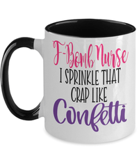 Load image into Gallery viewer, F-Bomb LPN RN ARNP Nurse Two Tone Ceramic Coffee Mug Nursing Assistant Drinkware - CrazyFamilyLove