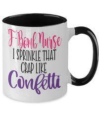 Load image into Gallery viewer, F-Bomb LPN RN ARNP Nurse Two Tone Ceramic Coffee Mug Nursing Assistant Drinkware - CrazyFamilyLove