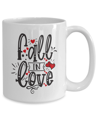 Load image into Gallery viewer, Fall in Love Valentine Day Ceramic Coffee Tea Mug Gift For Him Her Drinkware - CrazyFamilyLove