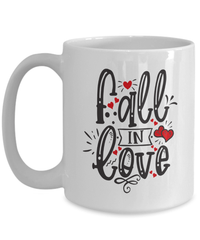 Load image into Gallery viewer, Fall in Love Valentine Day Ceramic Coffee Tea Mug Gift For Him Her Drinkware - CrazyFamilyLove