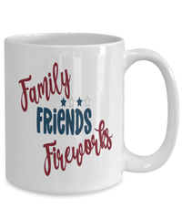 Load image into Gallery viewer, Family Friends Fireworks 4th of July Fourth Born in the USA Ceramic Coffee Mug 1776 America Independence Day Star Spangled Banner Drinkware - CrazyFamilyLove