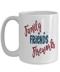 Load image into Gallery viewer, Family Friends Fireworks 4th of July Fourth Born in the USA Ceramic Coffee Mug 1776 America Independence Day Star Spangled Banner Drinkware - CrazyFamilyLove