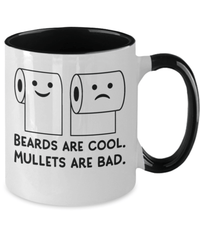 Load image into Gallery viewer, Father’s Day Mug | Beards Are Cool Mullets Bad | Quarantine| Cool Father’s Day Gifts | Good Father’s Day Gifts | Mug Two Tone | 2 Tone Mug - CrazyFamilyLove