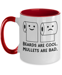 Load image into Gallery viewer, Father’s Day Mug | Beards Are Cool Mullets Bad | Quarantine| Cool Father’s Day Gifts | Good Father’s Day Gifts | Mug Two Tone | 2 Tone Mug - CrazyFamilyLove