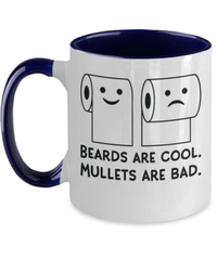Load image into Gallery viewer, Father’s Day Mug | Beards Are Cool Mullets Bad | Quarantine| Cool Father’s Day Gifts | Good Father’s Day Gifts | Mug Two Tone | 2 Tone Mug - CrazyFamilyLove