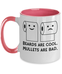Load image into Gallery viewer, Father’s Day Mug | Beards Are Cool Mullets Bad | Quarantine| Cool Father’s Day Gifts | Good Father’s Day Gifts | Mug Two Tone | 2 Tone Mug - CrazyFamilyLove