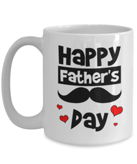Load image into Gallery viewer, Father’s Day Mug | Happy Father's Day Mustache | Cool Father’s Day Gifts | Good Father’s Day Gifts | Father’s Day Humor - CrazyFamilyLove