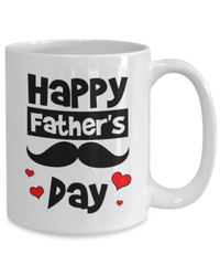 Load image into Gallery viewer, Father’s Day Mug | Happy Father's Day Mustache | Cool Father’s Day Gifts | Good Father’s Day Gifts | Father’s Day Humor - CrazyFamilyLove