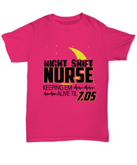 Load image into Gallery viewer, Nurse T Shirt | Night Shift Nurse | LPN RN Nurse | Nurse Practitioner | Nursing Assistant | Teeshirt Graphic