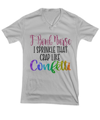 Load image into Gallery viewer, Nurse T Shirt | F-Bomb Nurse Glitter | LPN Nurse | RN Nurse | Nurse Practitioner | Nursing Assistant | Teeshirt Graphic