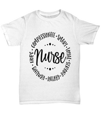 Load image into Gallery viewer, Nurse T Shirt | Nurse Qualities | LPN RN Nurse | Nurse Practitioner | Nursing Assistant | Teeshirt Graphic