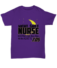 Load image into Gallery viewer, Nurse T Shirt | Night Shift Nurse | LPN RN Nurse | Nurse Practitioner | Nursing Assistant | Teeshirt Graphic
