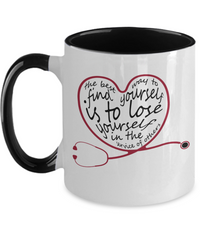 Load image into Gallery viewer, Best Way to Find Yourself LPN RN ARNP Nurse Two Tone Coffee Tea Mug Drinkware