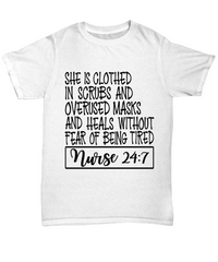 Load image into Gallery viewer, Nurse T Shirt | Nurse 24:7 | LPN RN Nurse | Nurse Practitioner | Nursing Assistant | Teeshirt Graphic