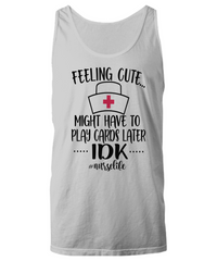 Load image into Gallery viewer, Nurse T Shirt | Feeling Cute (Nurse Hat) | LPN Nurse | RN Nurse | Nurse Practitioner | Nursing Assistant | Teeshirt Graphic