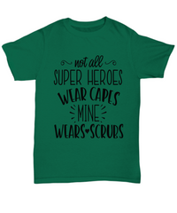 Load image into Gallery viewer, Nurse T Shirt | Not All Superheroes Wear Capes | LPN RN Nurse | Nurse Practitioner | Nursing Assistant | Teeshirt Graphic