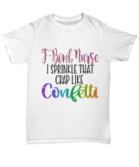 Load image into Gallery viewer, Nurse T Shirt | F-Bomb Nurse Glitter | LPN Nurse | RN Nurse | Nurse Practitioner | Nursing Assistant | Teeshirt Graphic