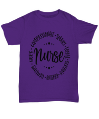 Load image into Gallery viewer, Nurse T Shirt | Nurse Qualities | LPN RN Nurse | Nurse Practitioner | Nursing Assistant | Teeshirt Graphic