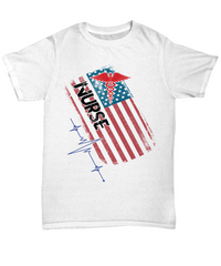 Load image into Gallery viewer, Nurse T Shirt | Nurse (American flag) | LPN RN Nurse | Nurse Practitioner | Nursing Assistant | Teeshirt Graphic