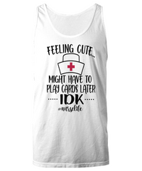 Load image into Gallery viewer, Nurse T Shirt | Feeling Cute (Nurse Hat) | LPN Nurse | RN Nurse | Nurse Practitioner | Nursing Assistant | Teeshirt Graphic