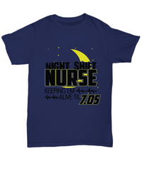 Load image into Gallery viewer, Nurse T Shirt | Night Shift Nurse | LPN RN Nurse | Nurse Practitioner | Nursing Assistant | Teeshirt Graphic