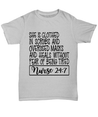 Load image into Gallery viewer, Nurse T Shirt | Nurse 24:7 | LPN RN Nurse | Nurse Practitioner | Nursing Assistant | Teeshirt Graphic
