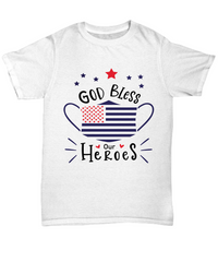 Load image into Gallery viewer, Nurse T Shirt | GodBless Our Heroes (healthcare) | LPN Nurse | RN Nurse | Nurse Practitioner | Nursing Assistant | Teeshirt Graphic