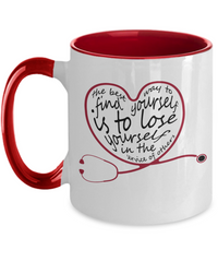 Load image into Gallery viewer, Best Way to Find Yourself LPN RN ARNP Nurse Two Tone Coffee Tea Mug Drinkware