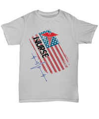 Load image into Gallery viewer, Nurse T Shirt | Nurse (American flag) | LPN RN Nurse | Nurse Practitioner | Nursing Assistant | Teeshirt Graphic