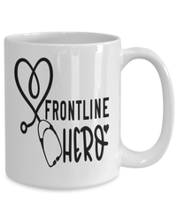 Load image into Gallery viewer, Frontline Hero LPN RN ARNP Nurse Practitioner Ceramic Coffee Tea Mug Drinkware - CrazyFamilyLove