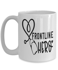 Load image into Gallery viewer, Frontline Hero LPN RN ARNP Nurse Practitioner Ceramic Coffee Tea Mug Drinkware - CrazyFamilyLove