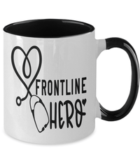 Load image into Gallery viewer, Frontline Hero LPN RN ARNP Nurse Practitioner Two Tone Coffee Tea Mug Drinkware - CrazyFamilyLove
