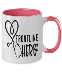 Load image into Gallery viewer, Frontline Hero LPN RN ARNP Nurse Practitioner Two Tone Coffee Tea Mug Drinkware - CrazyFamilyLove