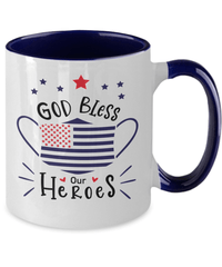 Load image into Gallery viewer, God Bless Heathcare Heroes LPN RN ARNP Nurse Two Tone Coffee Tea Mug Drinkware - CrazyFamilyLove