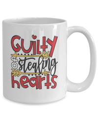 Load image into Gallery viewer, Guilty Stealing Hearts Valentine Day Coffee Tea Mug Gift For Him Her Drinkware - CrazyFamilyLove